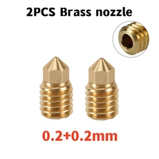 Bambu P1 핫 엔드 키트 서미스터 24V 65W 세라믹 카트리지 히터 가열 튜브 노즐, 07 2PC 0.2 Brass