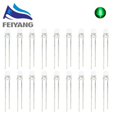 LED 발광 다이오드 키트 화이트 레드 3V 핑크 옐로우 램프 오렌지 3MM 모음 그린 블루 컬러 100 세트 PCB UV 전구, 100pcs Green