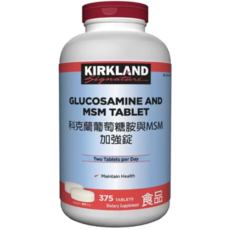 Kirkland Signature 葡萄糖胺與MSM 加強錠 維持健康, 1個