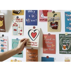 글로우엘 감성엽서 축하 응원 일러스트 인테리어 소품 엽서 세트