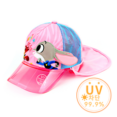 주토피아 주디 UV플랩캡 52호 54호 여아 캡모자 수영모자