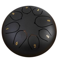 스틸 텅드럼 행드럼 명상, 1개, 블랙 6인치 8음