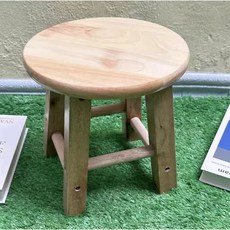 원목 낮은 의자 작은 스툴, 단단한나무로만든소둥근의자높이25CM상실충동