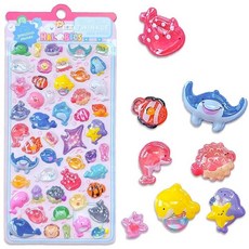 3D 릴리프 푹신한 스티커 세트 - 재미있는 천사와 악마 스티커 카와이 & 크리스탈 투명 두껍고 내구성이 뛰어난 핸드백/휴대폰 케이스/선물 장식 (영구 밀봉 패턴), Style30