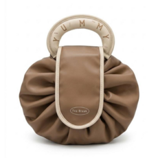 라비비 원터치 대형가방 여성 사우나 화장품 세면도구 대용량 방수, 브라운