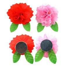 엠데코(mdeco) M9 미니 자석형 2색 택1 어버이날 조화꽃 카네이션 코사지, 레드, 1개