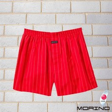 【MORINO】(6件組)純棉兒童耐用織帶格紋平口褲/四角褲/家居褲 MO1102