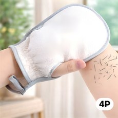 노바리스 잘밀리는 소프트 샤워 때밀이 장갑, 2개, 2개입, 화이트+베이지