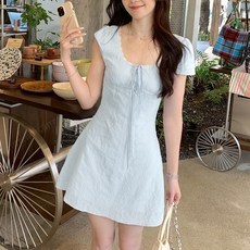 cammello 여리무드 레이스 리본 슬림라인 미니 롱 원피스 여름 드레스 첫사랑룩