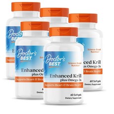 닥터스베스트 크릴오일 플러스 피쉬오일 오메가3 소프트젤 Doctor's Best Enhanced Krill Plus Omega3, 60정, 5개