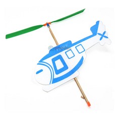 고무동력원리 프로펠러 헬리콥터 만들기 야외장난감 수업용 과학준비물 고무탄성 학교, 1개입