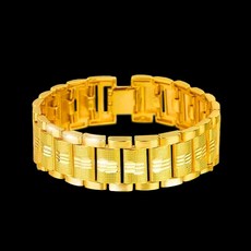 18k압축도금 넓이 1.6cm 경량 할로우제작 남성 팔찌 맨즈스퀘어