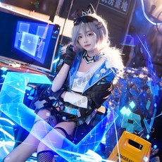 崩壞星穹鐵道銀狼cos服 星核獵手駭客高手動漫遊戲cosplay服裝全套, 1個, 崩壞星穹鐵道：銀狼,M