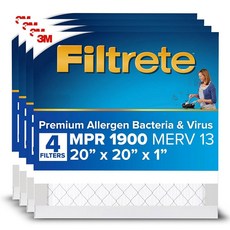 FILTRETE AC 퍼니스 공기 필터 MPR 항원 제거 유발 한 1900 생활 치수 정확한 0.78, 20x20x1