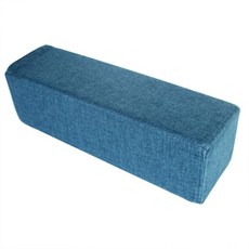 쇼파 팔걸이 스펀지 베개 거실 사각형 다용도 편안한 침대, 리넨 인디고블루