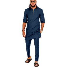 SEA&ALP African Suit for Men Dashiki Clothing Shirt pants 2 Piece Set Attire Fashion Casual slim f