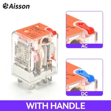 10PCS LY2N AC 110V 8Pin 기본 소형 코일 전자기 중간 릴레이 포함, 01 10pcs handle 110VAC, 01 현재 범위 1