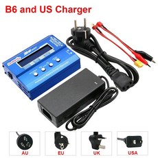 IMAX B6 밸런스 충전기 방전기 어댑터 포함 RC 헬리콥터용 리피크 NiMH NiCD LiHV NiCd PB 리튬이온 배터리, B6 and US Charger