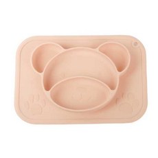 빈지오 실리콘 흡착식기 4종세트 단품 모음 흡착매트, 3-2.베어매트 베이비핑크, 1개
