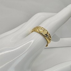 Sun_Plus 台灣現貨 開口滿天星戒指 7mm沙金情侶對戒 黃銅鍍金流星雨 開口戒指