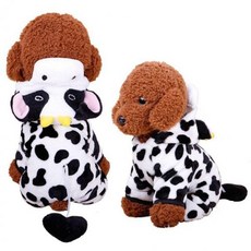 강아지 젖소 변신 후드티 애견옷 나시티 강아지옷 티셔츠 (Araium), 01 A.젖소