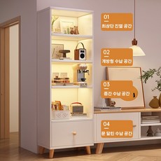 Tixpra 심플 책장 선반 플로어 거실 수납장 대용량 수납장, 1단, 실버(촬영금지)