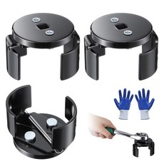 meonum 3개 조절 가능한 오일 필터 렌치 위한 2-1/2~3-1/8인치 도구 드라이브 장갑 깨끗한 손을 필터 3/8인치 제거, 145535 장갑이 있는 조절 가능한 오일 필터 렌치