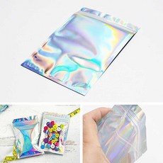 홀로그램 지퍼백 화장품 액세서리 간식 포토카드 선물용 포장 봉투