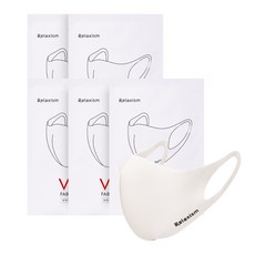 릴렉시즘 항균 쿨마스크 M, 1개입, 5개, 화이트