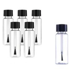 프라모델 에나멜 소분용 브러쉬 달린 투명용기 20ml 5p 교육기관 화학실험키트 공병, 2세트