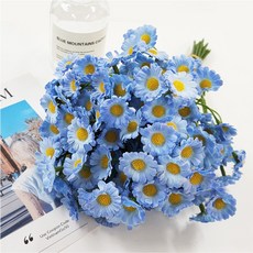 마벨인홈 조화 풍성하고 예쁜 캐모마일 꽃 세트 18P, 블루, 1개