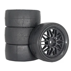 MJX 하이퍼 고용 4PCS 60mm 온로드 타이어 1/14 RC 투어링카용 소프트 휠 포함 저마모 업그레이드 부품