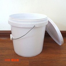 無品牌 塑料桶 5陞10陞20陞25陞帶蓋水桶加厚級塗料桶家用, 1個, 10陞食品級加厚螺旋蓋桶