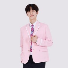 아트박스/교복몰 교복몰 베이비 핑크 화이트라인 남자 자켓 교복 학생