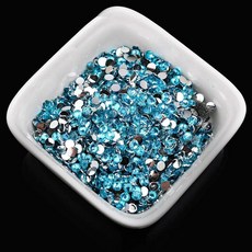 플랫백 레진 크리스탈 라인 반짝이 네일 아트 컬러 신발 가방 캡 의류 장식, 19. sea blue