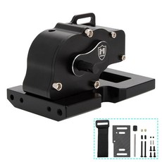MEUS RACING V2 LCG Transmission Overdrive Gearbox for Axial SCX10 1/10 RC Crawler 업그레이드형s (블랙), Black