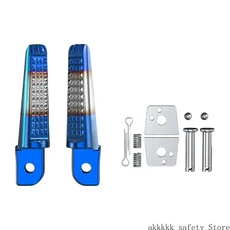 XXFF 1 쌍 풋 페그 CB190R 왼쪽 및 오른쪽 발 발자국에 대한 지지대, 01 빠른, 03 Blue Silver