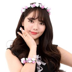 웨딩 팔찌 파티 웨딩촬영 웨딩화관 장식, 화이트블루