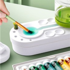 타임블록 붓세척통 팔레트형 어린이미술물통