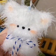 扭扭棒小狗DIY材料包 台灣出貨 自製羊絨手工玩偶 生日禮物, 長毛六號小狗材料包送教程, 1個