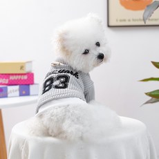 寵物衣服秋冬新款狗狗毛衣寵物毛衣寵物帽T小型犬幼犬快樂狗貓保暖舒適紐約假兩件衛衣O6HO, 紐約假兩件衛衣,M-胸圍40衣長30cm約3.5-4公斤, 1個