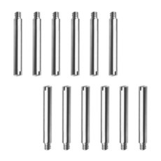 Hengfento2 나사 링크 핀 튜브 교체품 롤렉스 시계 스트랩 팔찌 잠수함 GMT 데이트저스트 오이스터 스테인리스 스틸 12개 실버/골드