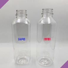 [보틀스] 700페트병 700미리 700ml 38파이 투명 원형/사각 페트병 PET병 플라스틱병 공병 페트공병, 연두캡(38파이)+사각병, 1개
