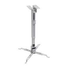 易控王 ZENO PDS08-65 鋁合金投影機吊架(白色) 吸頂壁掛安裝，可調節伸縮旋轉, 10-002-01, 1個