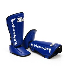 FAIRTEX 散打MMA皮革護腳脛 ShinGuards - 藍色 (M L XL) 古川小夫, 1個, XL號