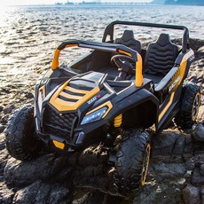 4륜구동 전동 자동차 어른 장난감 전동카 유아전동차 리모컨, 금색12V14A배터리가죽시트, 네 드라이브