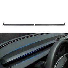 YJMOTOR 테슬라 모델 3 하이랜드 2024 2025 대시보드 패널 트림 센터 콘솔용 전면 에어컨 벤트 커버 스티커 ABS 액세서리 2개(매트 탄소 섬유 패턴), Model 3 Highland, 매트 블랙
