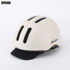 DFMEI 戶外通勤騎行頭盔 一體成型透氣輕便四季通用自行車頭盔騎行裝備, 1個, 白色:L(58-61cm)