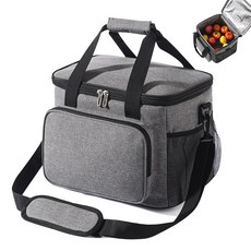 보냉백 쿨러백 직장인 캠핑 아이스 보냉 가방, 1개, 그레이