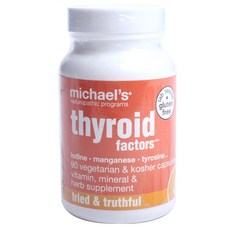 MICHAEL'S NATUROPATHIC-關閉 碘錳酪胺酸素食膠囊, 90入, 1個, 90顆